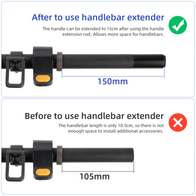 Load image into Gallery viewer, Ulip Scooter handlebar extender with silicone handle cover is suitable for Segway Ninebot Max G30 G30LP G30E F30 F20 F25 F40 scooter