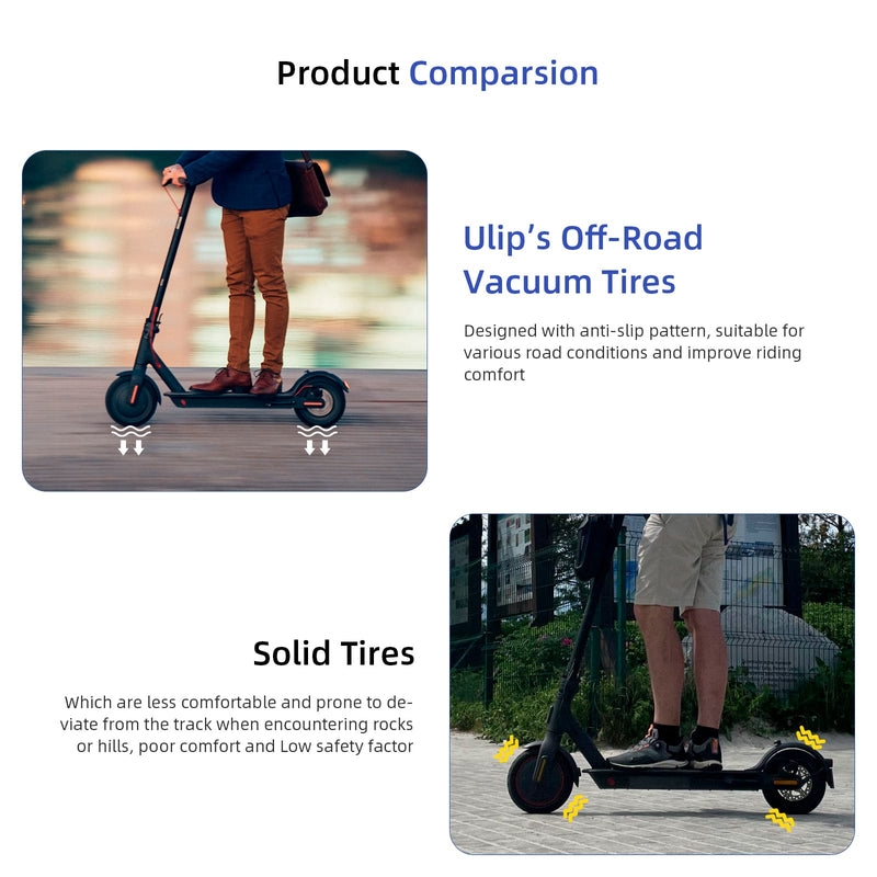 Загрузить изображение в просмотрщик галереи, Ulip 2-pack 50/75-6.1 off-road tubeless scooter tires with valves for Gotrax GXL V2, Hiboy S2, Xiaomi M365 Pro, 8.5 inch scooters.