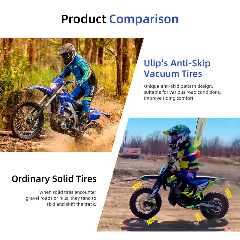 Load image into Gallery viewer, ulip 3.00-10 tubeless tire with PVR50 valve for Mini Trail Bike Off Road Dirt Bike Motocross Pit bike 49cc 50cc