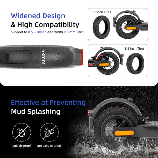 ulip Scooter Rear Fender with tail light brake Scooter Replacement Accessory Compatible with Xiaomi M365 Pro Pro 2 1S MI3 Scooter with Screws Grey
