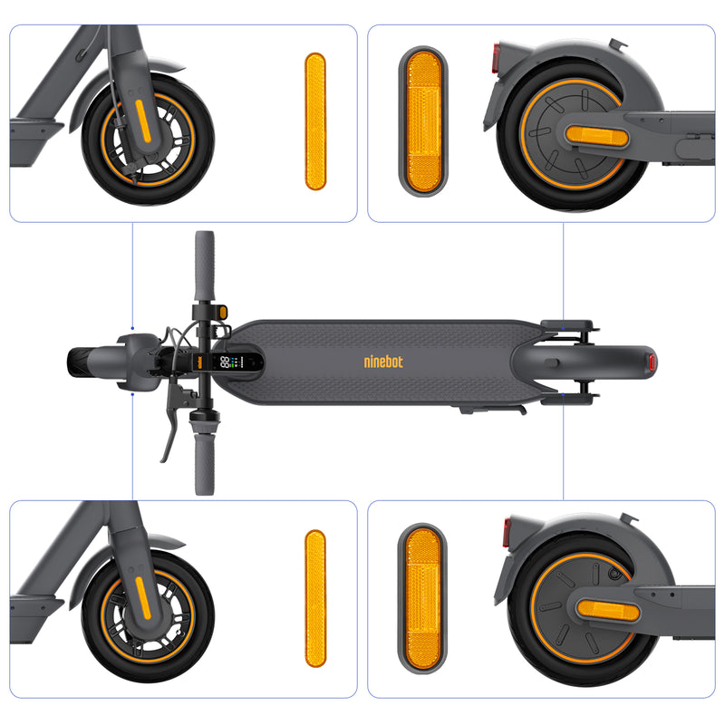 갤러리 뷰어에 이미지 로드, ulip Scooter Rear Side Wheel Cover Reflective Strip Scooter Wheel Hubs Cap Compatible for Segway Ninebot G30 Max Electric Scooter