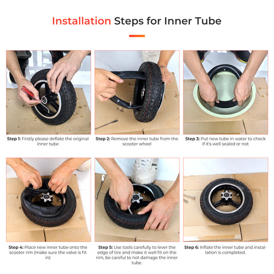 ulip (2-Pack) 10x2.125 Replacement Inner Tubes with straight valve for Ninebot F30 F20 F25 F40 Scooter for 10 inch Scooter