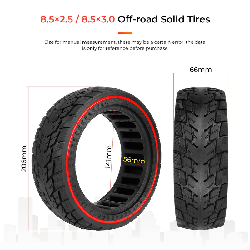Load image into Gallery viewer, Ulip 8.5 x 2.5 solid scooter tires for Dualtron Mini and Speedway Leger, off-road durable replacement wheels, 2-pack.