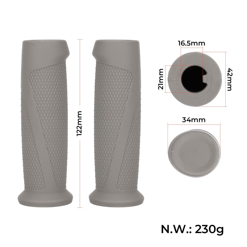 Загрузить изображение в просмотрщик галереи, Gray Ulip handlebar grip replacement for Segway Ninebot F30 and F40 electric scooters, designed for comfortable hand grip.