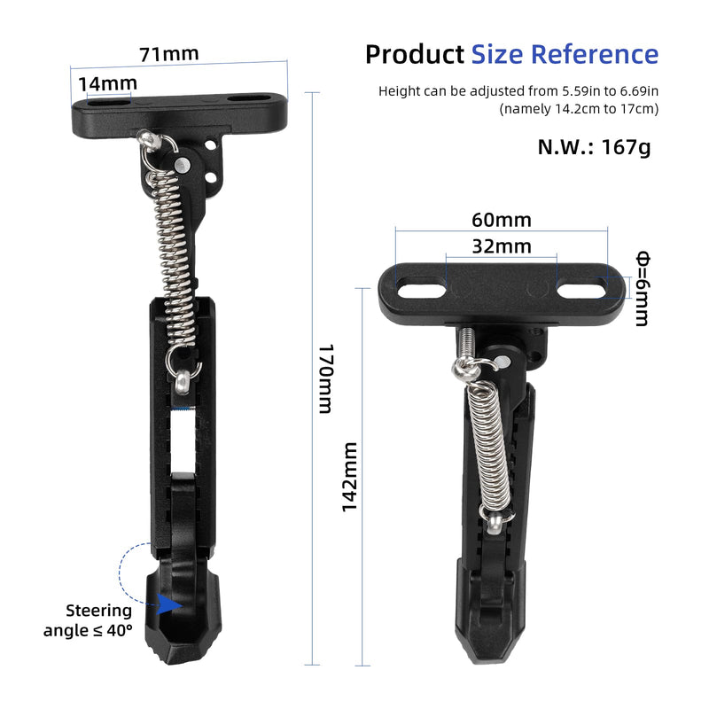 Load image into Gallery viewer, Ulip electric scooter kickstand with adjustable parking support for Gotrax G4, Hiboy S2 Pro, Xiaomi M365, and more.