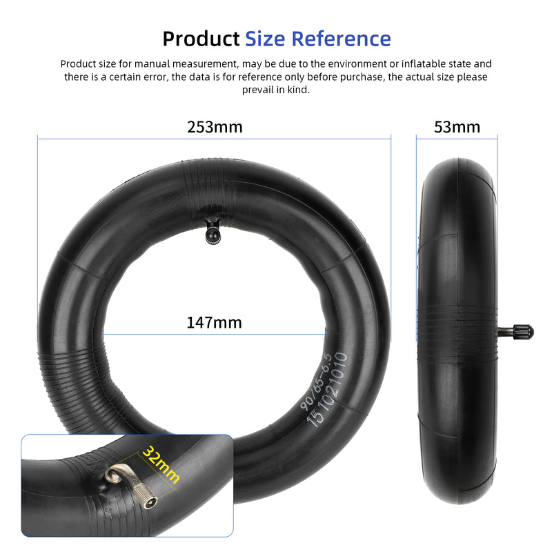 Laden Sie das Bild in Galerie -Viewer, ulip (2er-Pack) 90/65-6,5 Ersatzschläuche mit 90 Grad für Dualtron Thunder Speedual Plus Zero 11X und andere 11-Zoll-Elektroroller