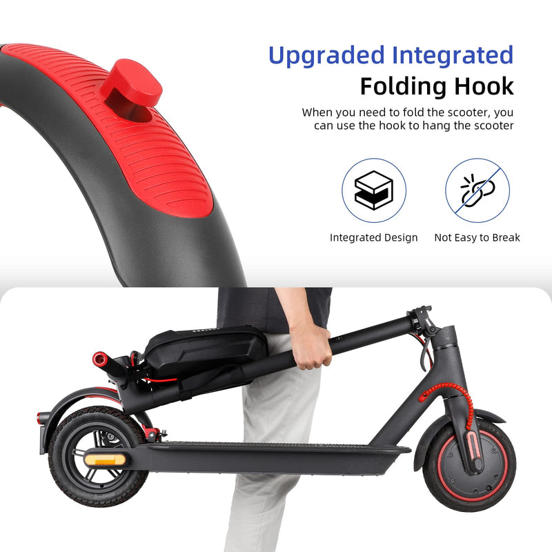 Загрузить изображение в просмотрщик галереи, Gray-red Ulip scooter rear fender with tail light brake and screws for Xiaomi M365 Pro, Pro 2, 1S, and MI3 electric scooters.