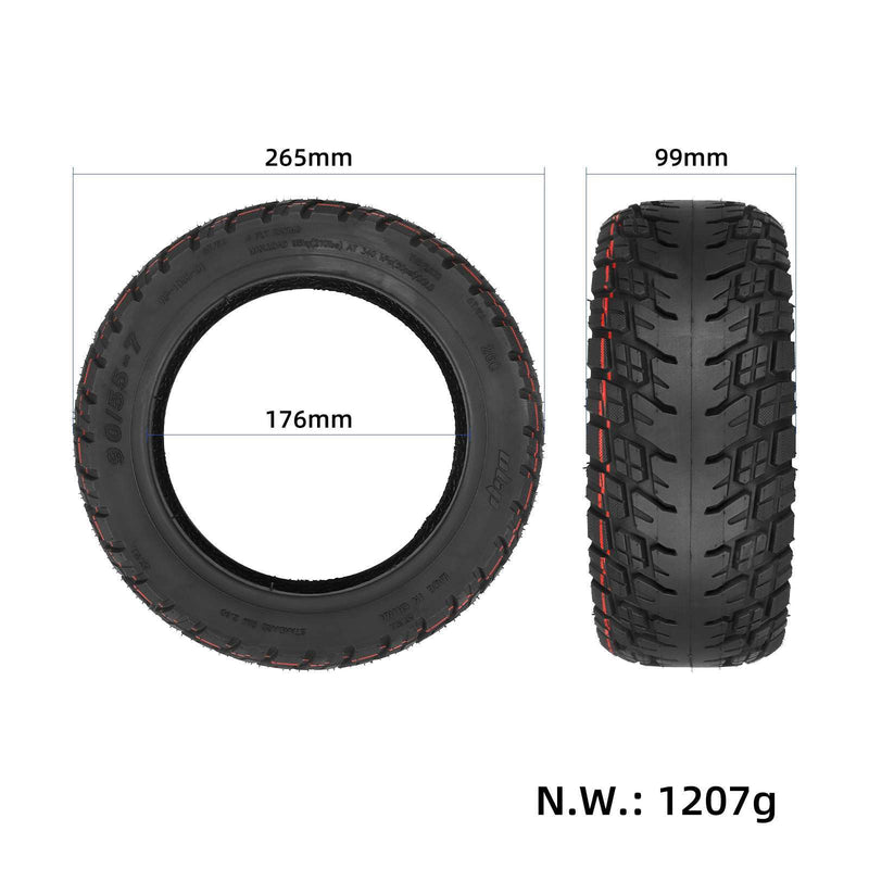 Load image into Gallery viewer, ulip (1PCS) 90/55-7 Tubeless Tire with Valve with Built-in Live Glue Repairable for Segway Ninebot GT Scooter 10 inch Scooter Self Repairing off-road Tire