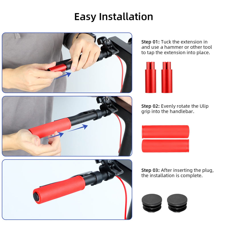 Загрузить изображение в просмотрщик галереи, Ulip Xiaomi handlebar extender with silicone cover for Xiaomi M365 Pro, Segway Ninebot ES series scooter accessories.