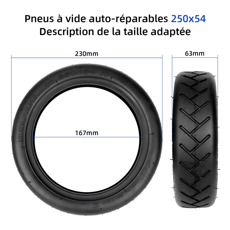 Load image into Gallery viewer, 1PCS 250*54 Tubeless Tire with Valve with Built-in Live Glue Repairable for Xiaomi 4, Xiaomi 4 Pro, Xiaomi 4Lite Scooters Self Repairing Tire