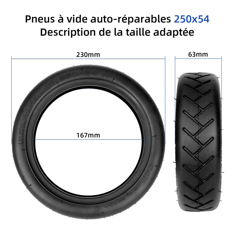 Загрузить изображение в просмотрщик галереи, Ulip store 250x54 tubeless scooter tire with valve and built-in repair glue for Xiaomi 4, 4 Pro, and 4Lite scooters.