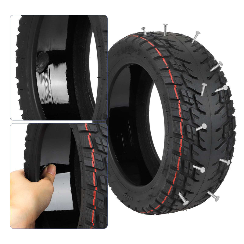 Load image into Gallery viewer, ulip (1PCS) 90/55-7 Tubeless Tire with Valve with Built-in Live Glue Repairable for Segway Ninebot GT Scooter 10 inch Scooter Self Repairing off-road Tire