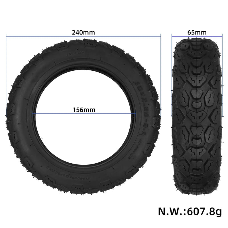 Laden Sie das Bild in Galerie -Viewer, 10 Inch 10x2.50-6.1 Off-Road Tubeless Tire Vacuum Tyre for Kugoo M4, M4 Pro & Xiaomi M365 Refit | ULIP
