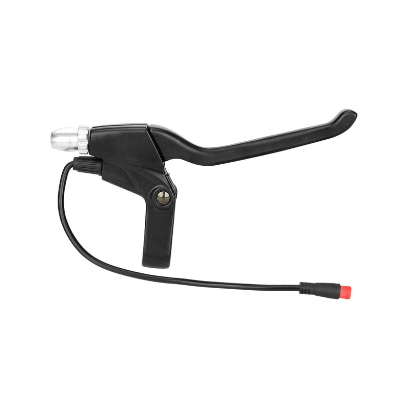 Загрузить изображение в просмотрщик галереи, Ulip scooter brake handle compatible with KUGOO M4 electric scooter, close-up view of the black brake lever and mounting area