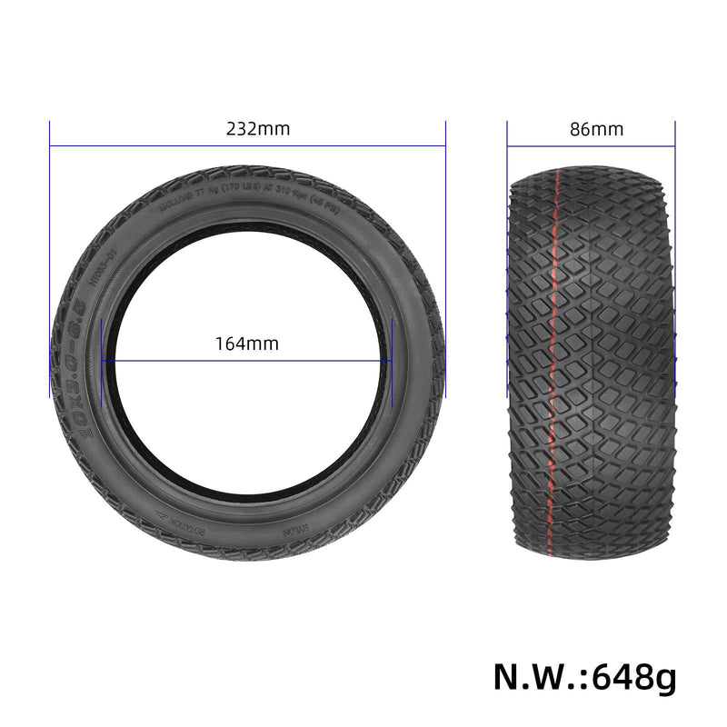 Load image into Gallery viewer, 10 Inch 10x3.0-6.5 Widen Off-Road Tubeless Tire for Kugoo G-booster & Kugoo G2 Pro | ULIP