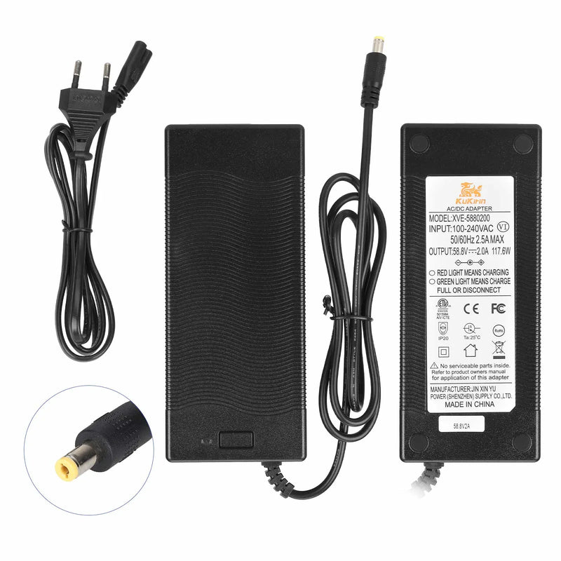 Load image into Gallery viewer, ULIP Battery Charger for Kukirin G3 Electric Scooter DC 2.1 58.8V 2A