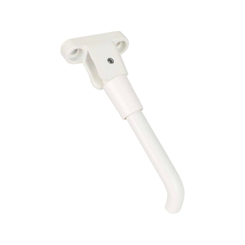 Загрузить изображение в просмотрщик галереи, White scooter kickstand support for Xiaomi M365 and Pro series electric scooters, compatible replacement part.