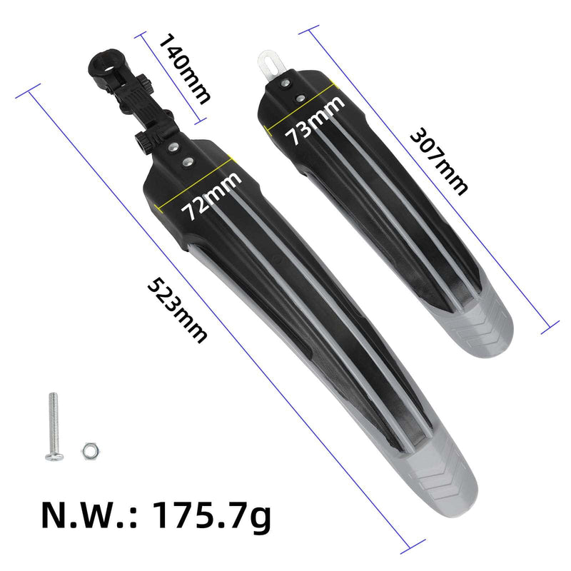 갤러리 뷰어에 이미지 로드, Front and Rear Mudguard Fender Set for MTB and Road Bikes | ULIP