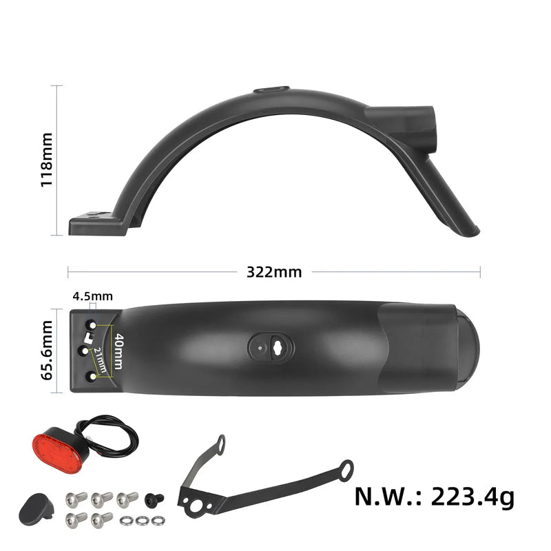Cargue la imagen en el visor de la galería, Rear Fender Kit with LED Tail Light & Support Bracket for Xiaomi 5 | ULIP