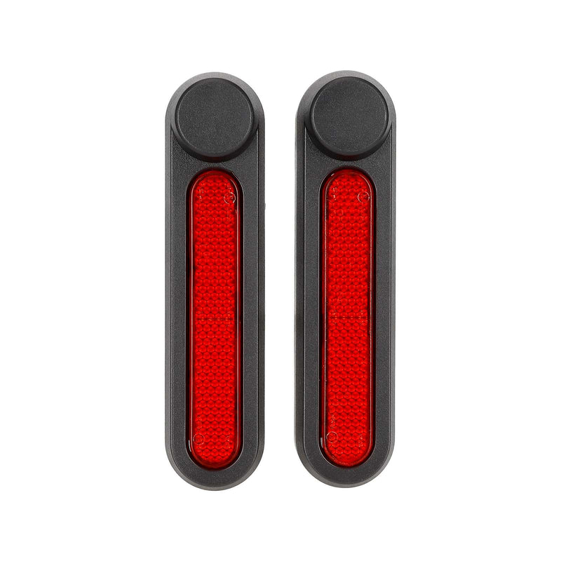 Загрузить изображение в просмотрщик галереи, Set of 2 rear wheel decorative covers and 2 reflective strips for Segway Ninebot F2 scooter, suitable for F2, F2 Plus, and F2 Pro.