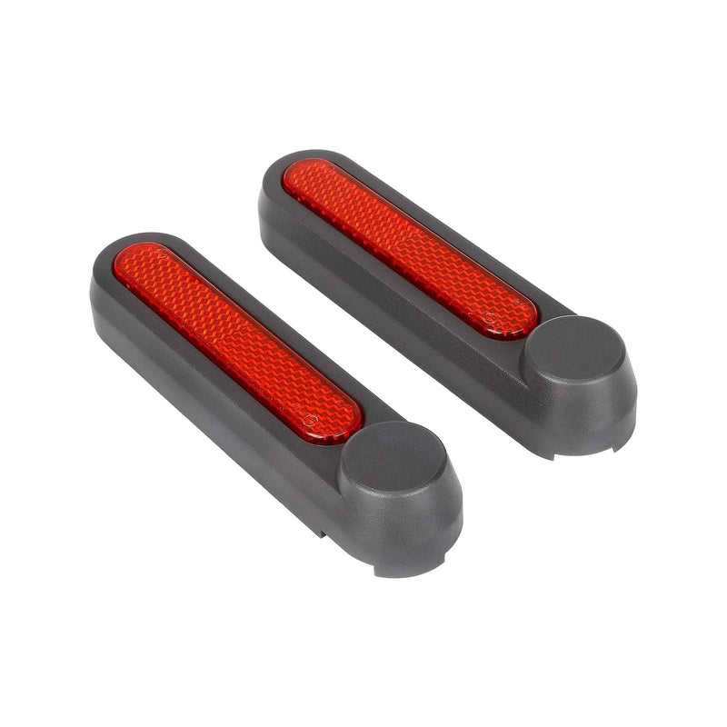 Загрузить изображение в просмотрщик галереи, Set of 2 rear wheel decorative covers and 2 reflective strips for Segway Ninebot F2, F2 Plus, and F2 Pro scooter, Ulip store accessory.