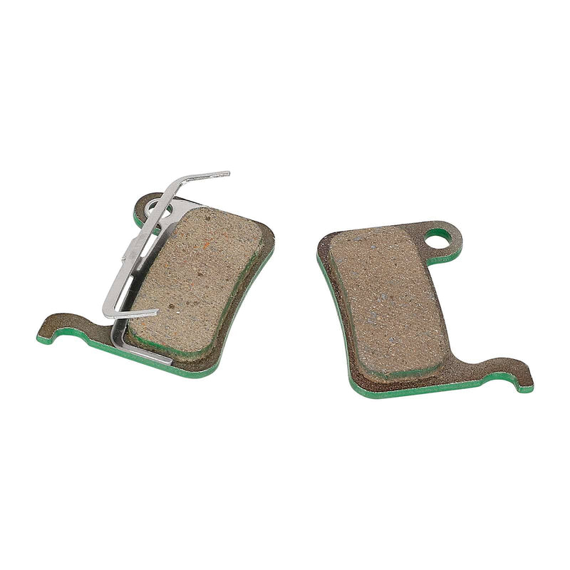 Загрузить изображение в просмотрщик галереи, Pair of Ulip disc brake pads for XTR XT Saint Zoom SLX scooter, shown with black friction material and metal backing plates.