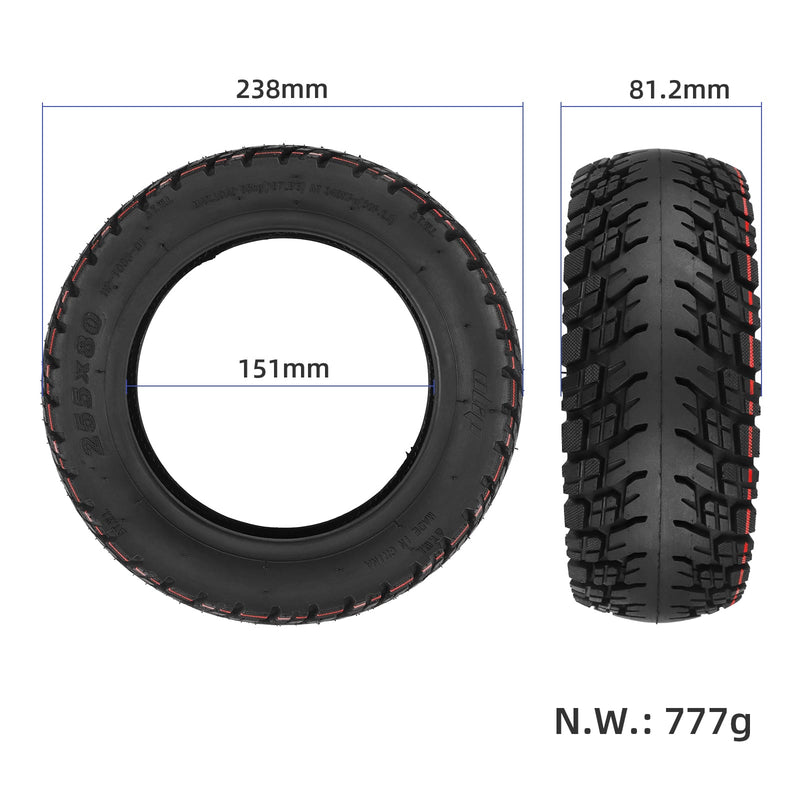 Cargue la imagen en el visor de la galería, 10 Inch 255x80 (10x3.0) Off-Road Tubeless Tire Widen Vacuum Tyre for Electric Scooters | ULIP