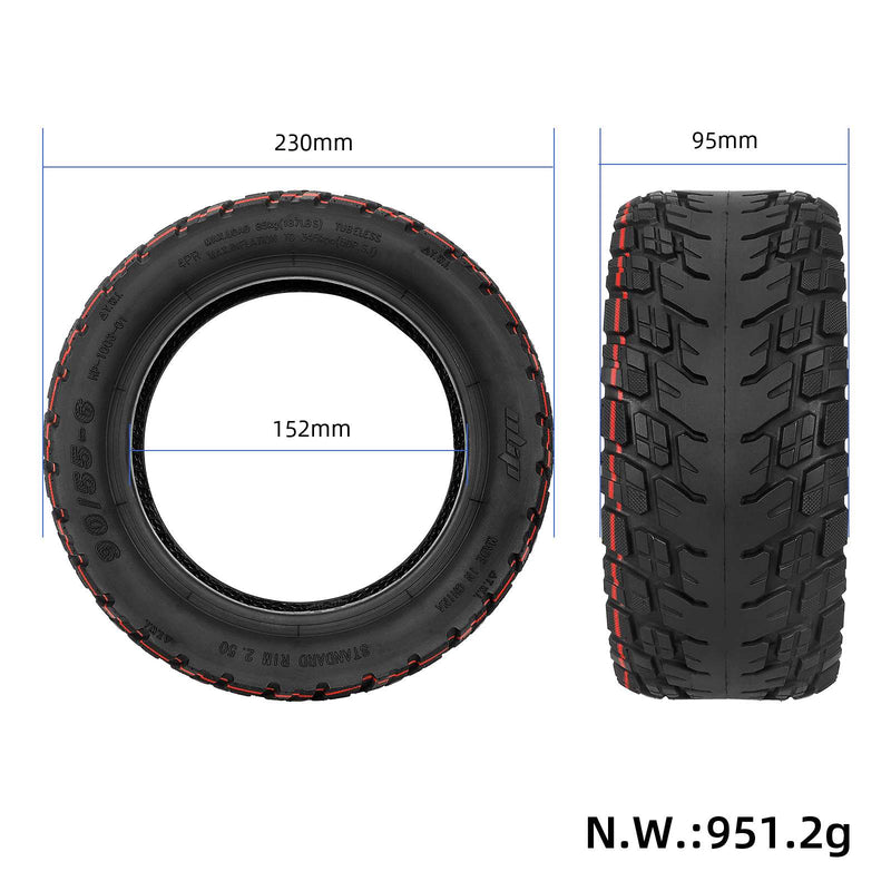 Cargue la imagen en el visor de la galería, 90/55-6 Off-Road Tubeless Tire 10 Inch Vacuum Tyre for Electric Scooters | ULIP
