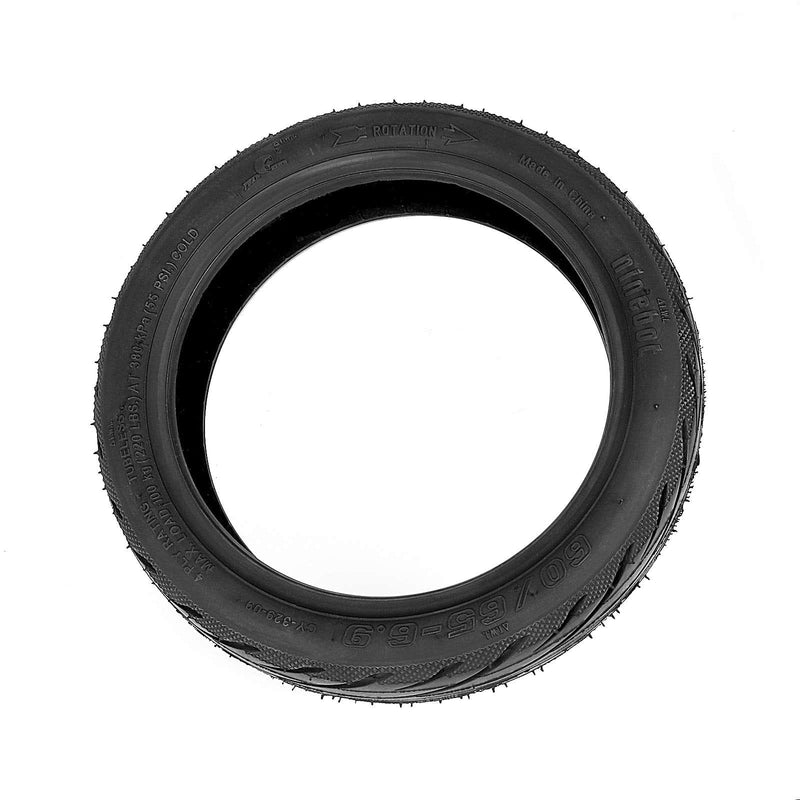 Load image into Gallery viewer, Ulip store 60/65-6.9 tubeless tire for Ninebot Max G2 G65 scooter, close-up of the black scooter tire with tread pattern