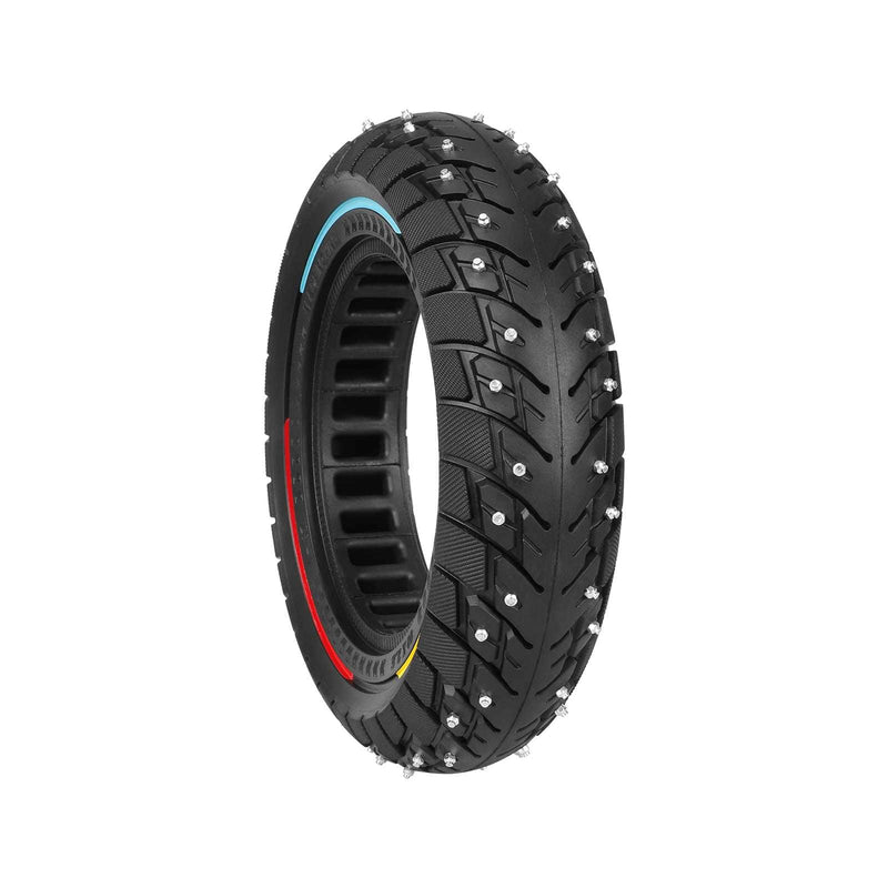 Laden Sie das Bild in Galerie -Viewer, 10x2.50 (10 Inch) Tri-Color Studded Snow Off-Road Solid Tire with Anti-Slip Screws for Kugoo M4 | ULIP