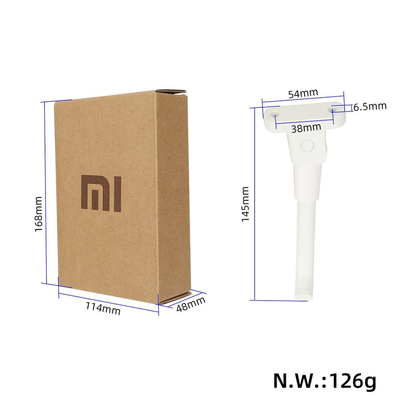 Загрузить изображение в просмотрщик галереи, White scooter kickstand support for Xiaomi M365, 1S, Pro 2, and Xiaomi 3 electric scooters, compatible replacement part.
