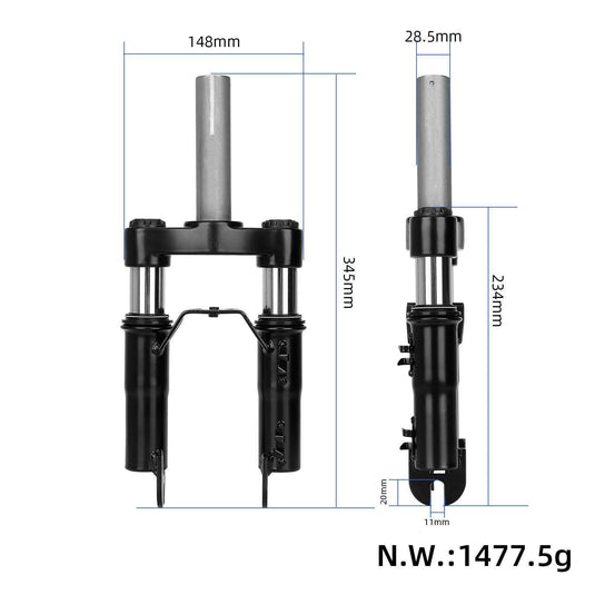 Front Suspension Kit-Shock Absorber with Kickstand-Mudguard Fender for Segway Ninebot  F20/F25/F30/F40 F40i F65 D18E D28E D38E D40X Electric Scooters