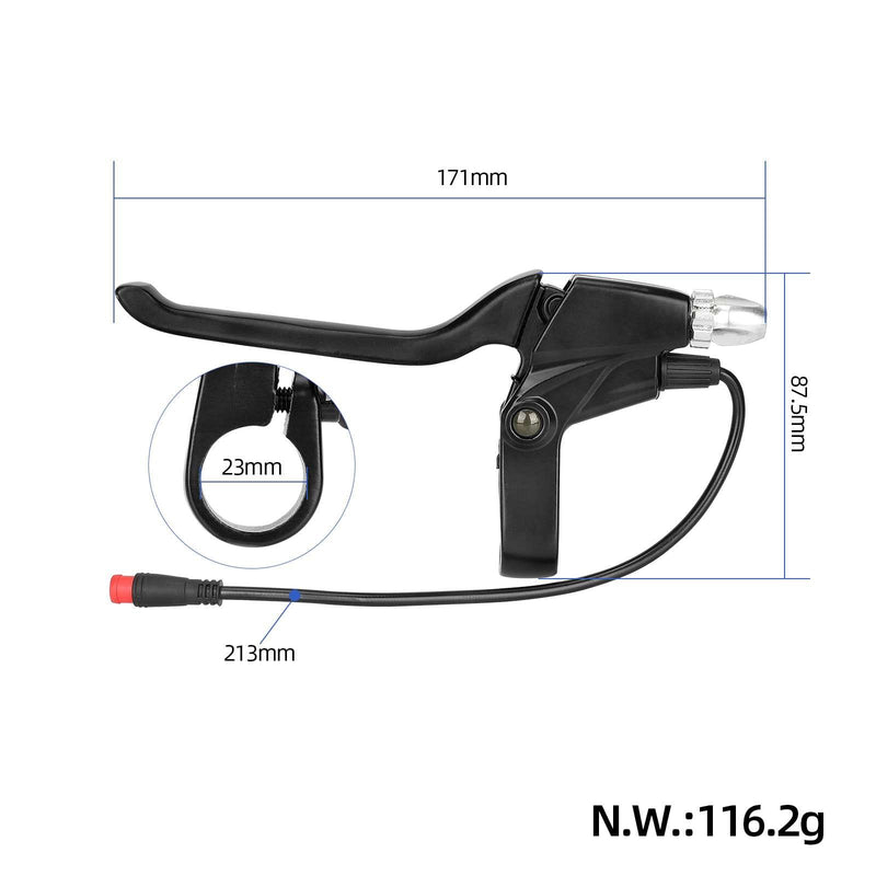 Загрузить изображение в просмотрщик галереи, Ulip scooter brake handle compatible with KUGOO M4 electric scooter, close-up view of the black brake lever for scooter accessory.