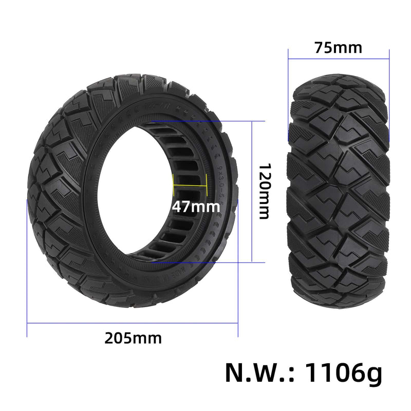 Cargue la imagen en el visor de la galería, 9 Inch 9x3.0-5.5 All-Terrain Honeycomb Solid Tire Puncture-Proof for New Kukirin G2 Pro | ULIP