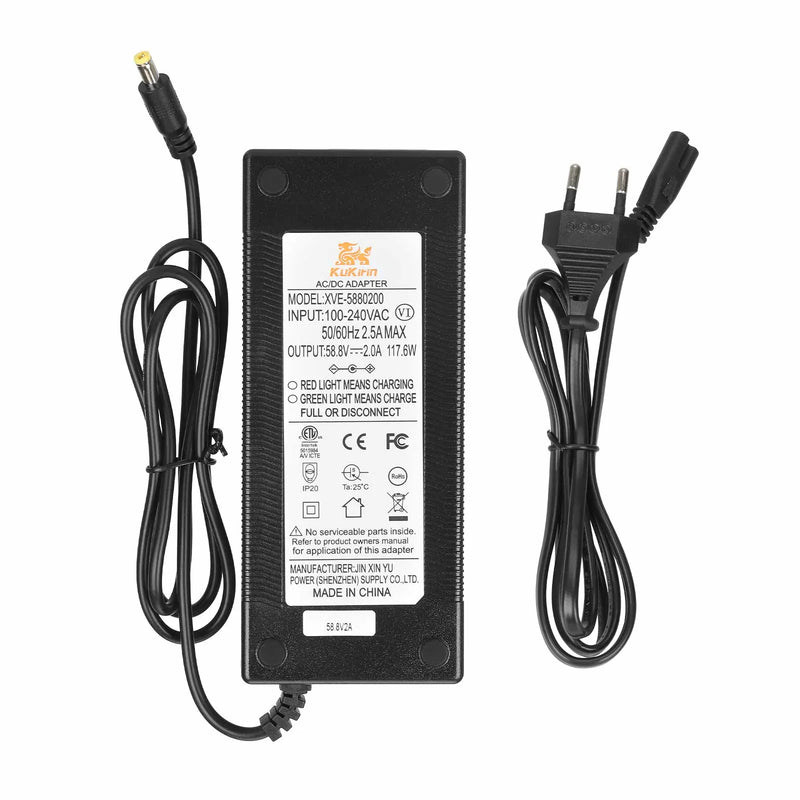 Load image into Gallery viewer, ULIP Battery Charger for Kukirin G3 Electric Scooter DC 2.1 58.8V 2A