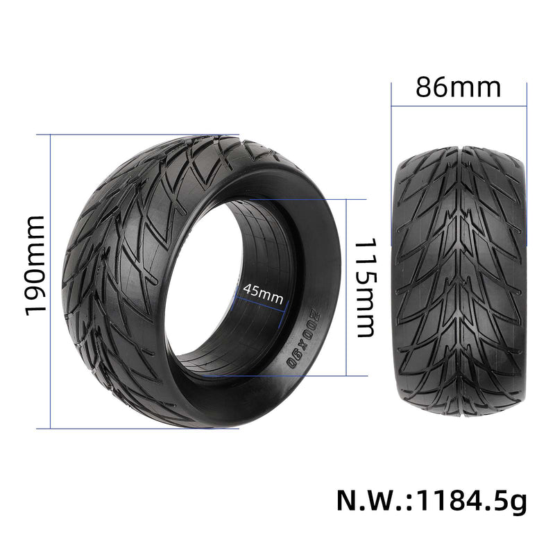 Load image into Gallery viewer, 1 PCS 200*90 Solid Tire Front and Rear Wheels Replacement for ZERO 8X SPEEDUAL Mini scooters