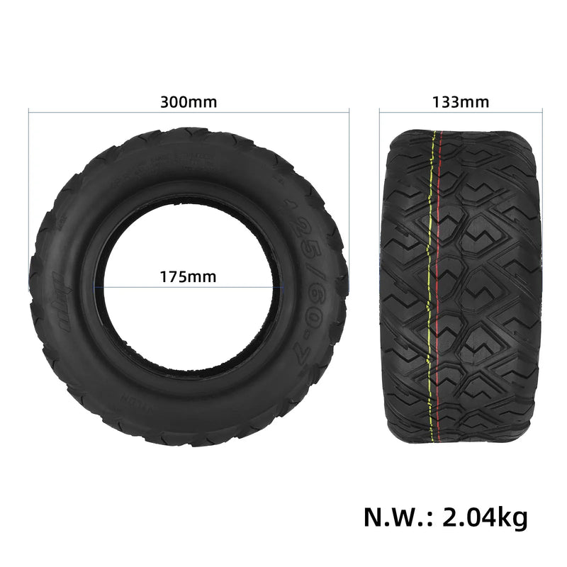 Загрузить изображение в просмотрщик галереи, 125/60-7 (13 Inch) Diamond Pattern Off-Road Tubeless Tire for Dualtron X / X2 / X LIMITED | ULIP
