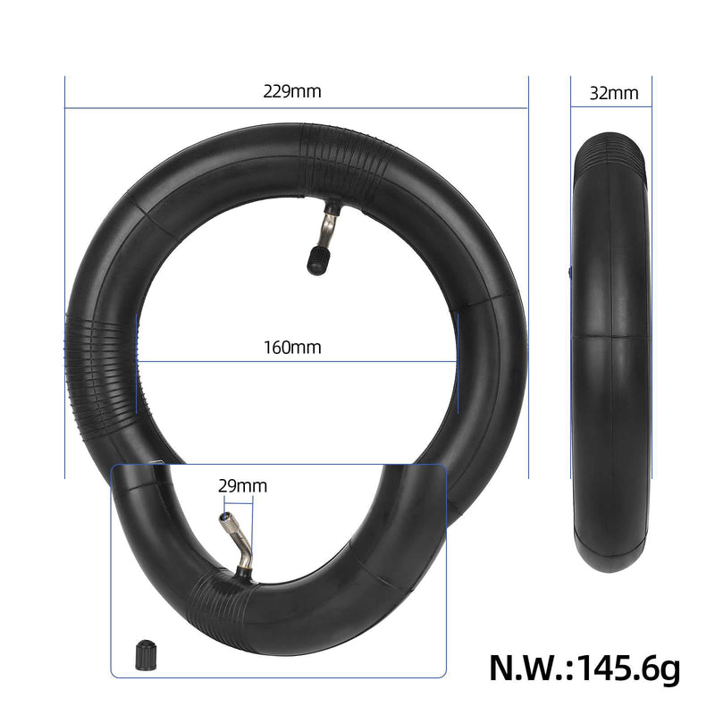 Загрузить изображение в просмотрщик галереи, 10 Inch 10x2 10x2.125 10x2.5 Heavy-Duty Thickened Inner Tube with 45-Degree Angled Valve for Electric Scooters & Bikes | ULIP