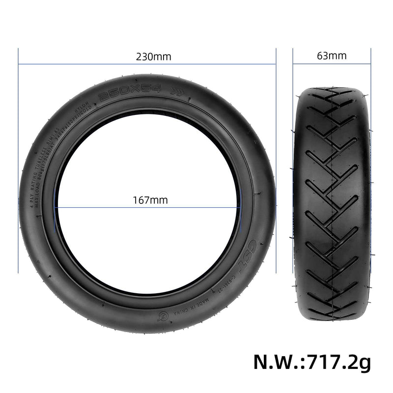 Laden Sie das Bild in Galerie -Viewer, 250x54 Self-Repairing Tubeless Tire 10 Inch with Jelly Glue for Xiaomi 4 | ULIP
