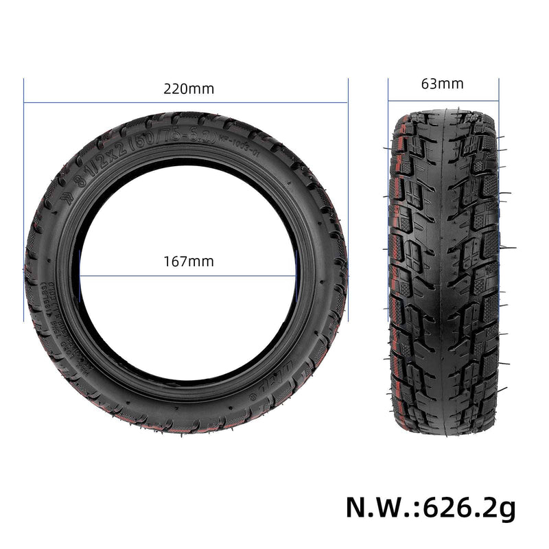Загрузить изображение в просмотрщик галереи, Ulip 50/75-6.1 tubeless scooter tire with valve, built-in repair glue for Xiaomi M365 Pro, Pro2, 1S, and 8.5 inch off-road scooter.