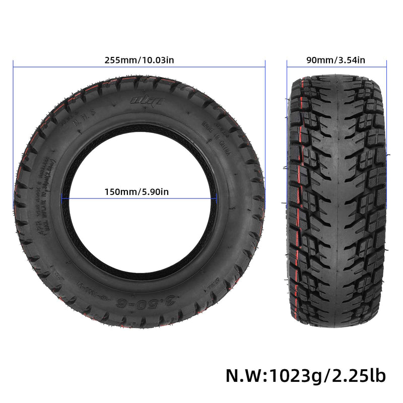 Cargue la imagen en el visor de la galería, 3.50-6 (10x3.50-6) Off-road Tubeless Tire 10 Inch Vacuum Tyre for Electric Scooter and Balancing Car | ULIP