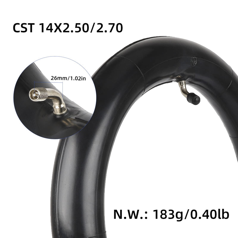 Cargue la imagen en el visor de la galería, 14 Inch 14x2.50 (14x2.70) Thickened Inner Tube with 60-Degree Outward Bent Valve for Electric Bicycle & Kid Bicycle | ULIP