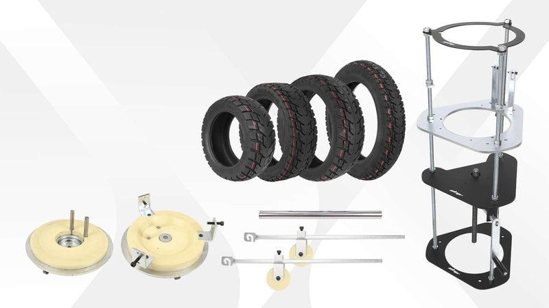 Загрузить изображение в просмотрщик галереи, Ulip manual tyre loader for 8 and 12 inch tubeless and solid scooter tires, compatible with scooter accessories.