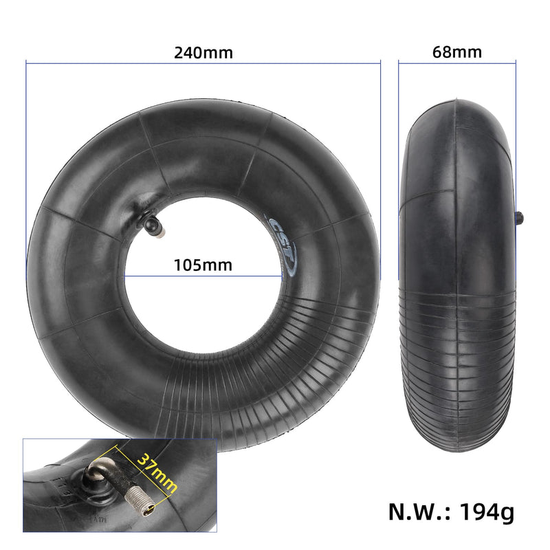 Cargue la imagen en el visor de la galería, 4.10/3.50-4 Inner Tube 10 Inch with 90 Degree Bent Valve for Electric Scooters and Gopeds | ULIP