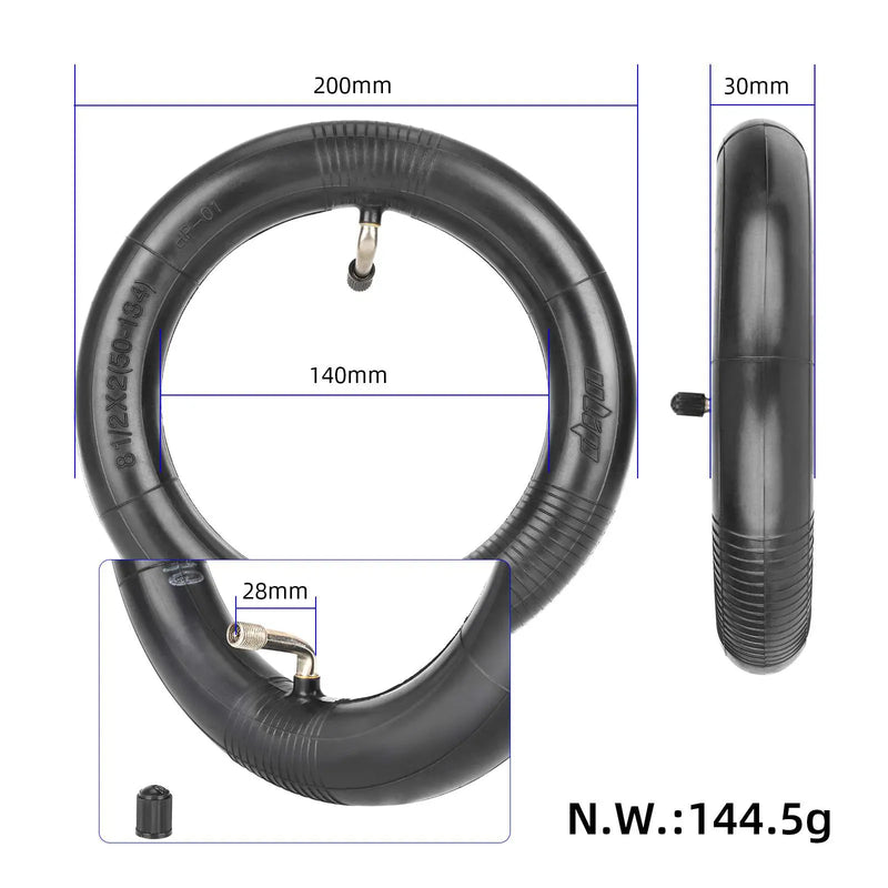 Cargue la imagen en el visor de la galería, 8.5 Inch 8 1/2x2 (50-134) Reinforced Inner Tubes (2-Pack) with 90° Valve & 2 Pry Bars for Zero 9 | ULIP
