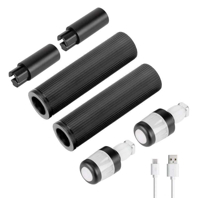 Cargue la imagen en el visor de la galería, USB Rechargeable Handlebar Extender Silicone Grip Set with LED Turn Signals for Segway Ninebot Max G30 / G30D | ULIP