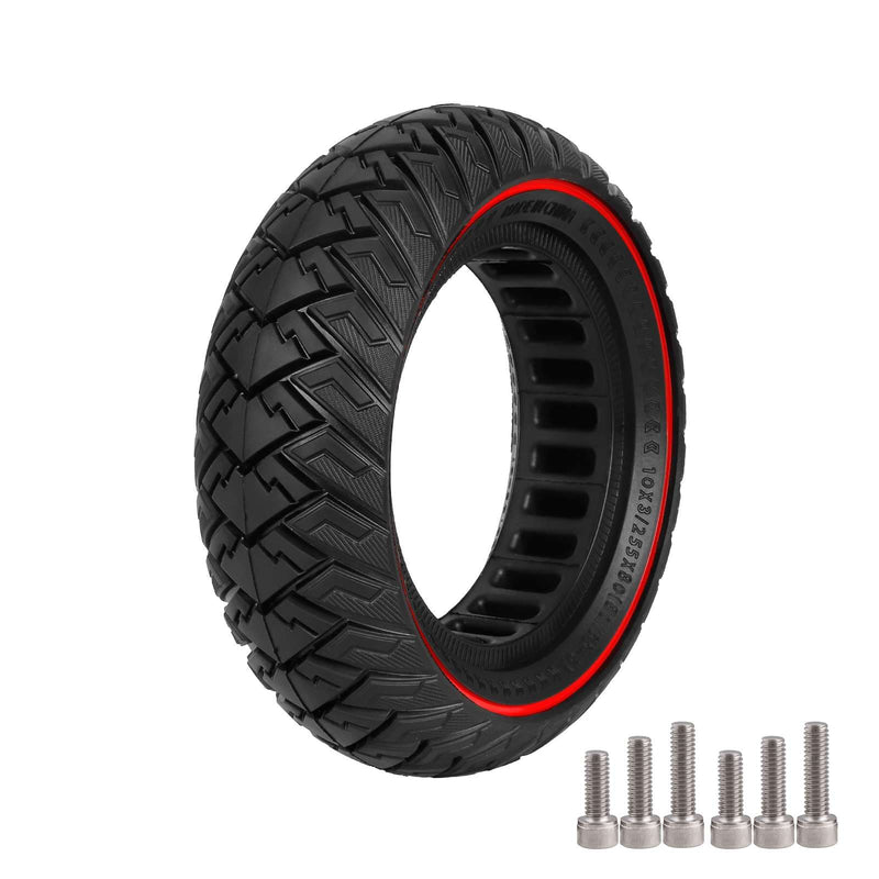 Load image into Gallery viewer, 10x3 / 255x80 (10 Inch) Off-Road Solid Tire with Red Circle for Kugoo M4 Pro, Zero 10X & Kaabo Mantis | ULIP
