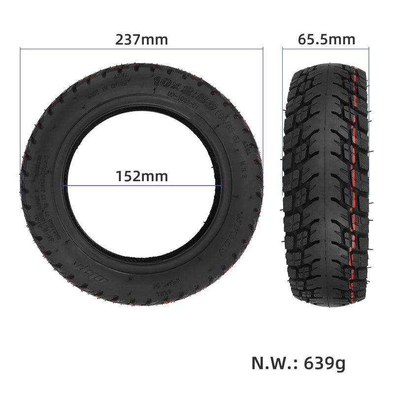 Cargue la imagen en el visor de la galería, 10 Inch 10x2.50 (60/85-6) Tubeless Tire Thickened Vacuum Tyre for Electric Scooters | ULIP