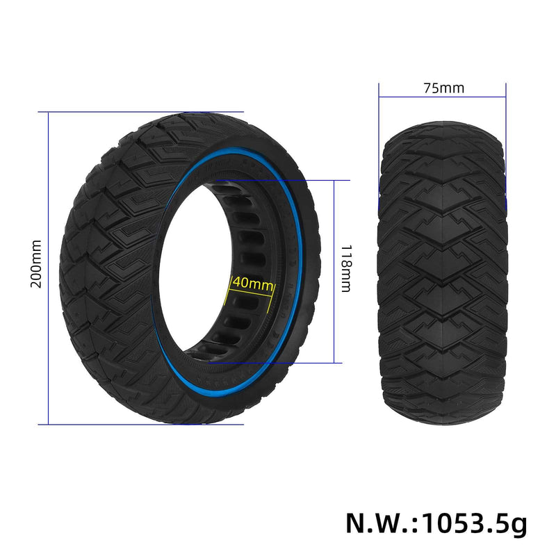 Cargue la imagen en el visor de la galería, 8.5x3 (8.5 Inch) Off-Road Honeycomb Solid Tire with Blue Line for Kukirin G2 Pro / Zero | ULIP