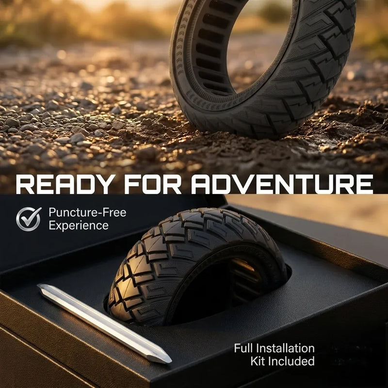 Cargue la imagen en el visor de la galería, 10 Inch 10x2.75 (10x2.70-6.5) Wings Off-Road Solid Tire with 25cm Crowbar for Kugoo G-booster, Emove Cruiser & Evercross | ULIP